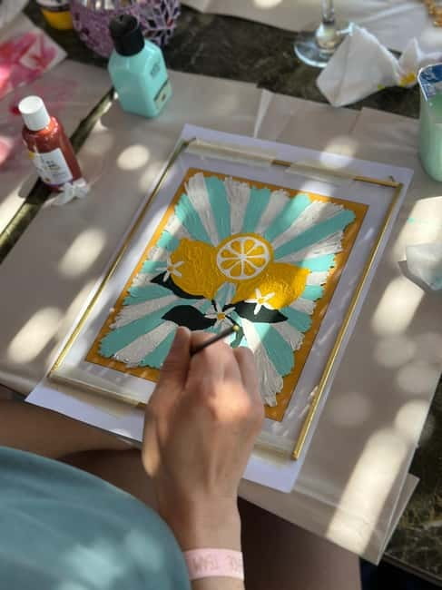 Antalya: Frame Glass Painting Workshop with Turkish Tea - Key points to know before booking