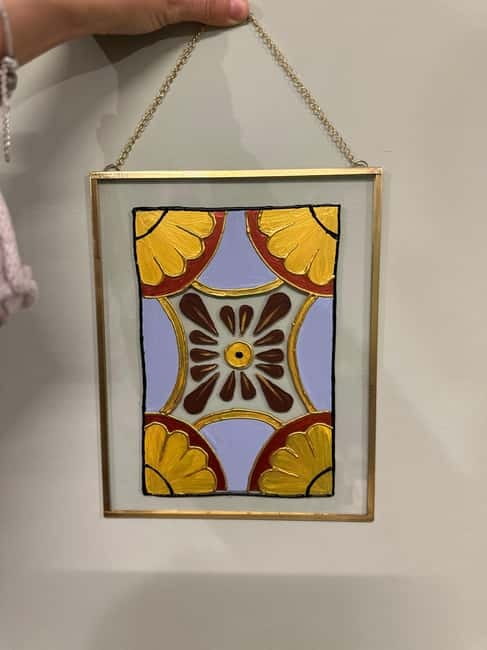 Antalya: Frame Glass Painting Workshop with Turkish Tea - Brass covering and safe packing for the flight home