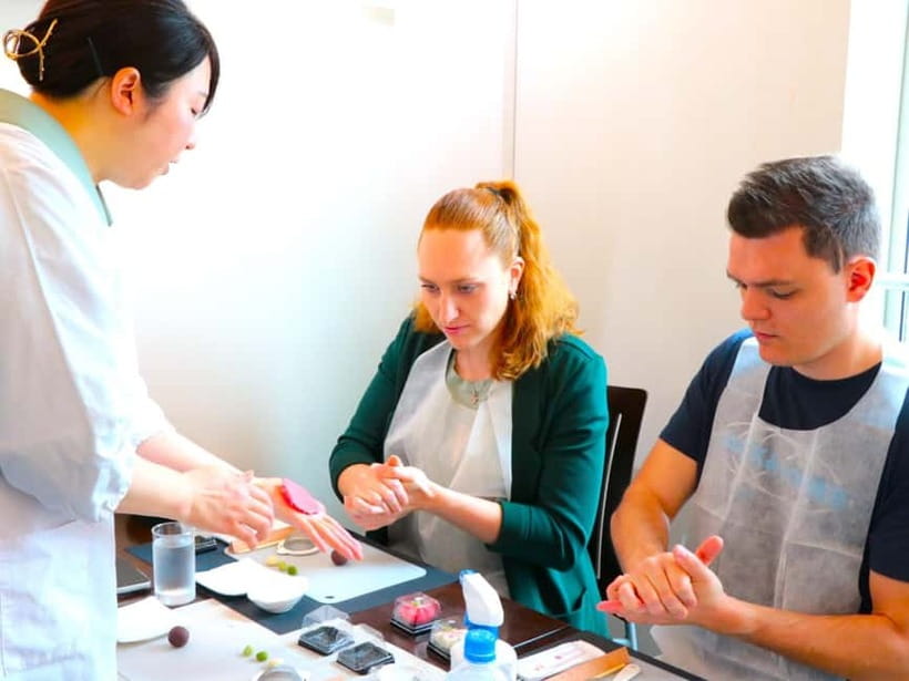 At an Antique Shop, Tea Ceremony and Japanese Sweets Forming - Moving into the chair-based tea room