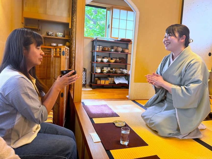 At an Antique Shop, Tea Ceremony and Japanese Sweets Forming - What the host can and cannot provide in English