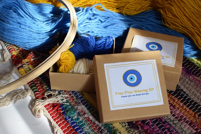 Athens: Evil Eye Weaving Workshop with Greek Tea - Building an evil eye on your own loom