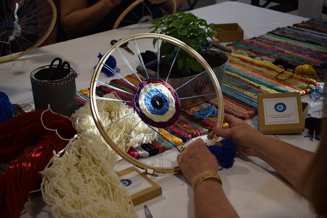 Athens: Evil Eye Weaving Workshop with Greek Tea - Meeting at Praxitelous 40 at 1 pm