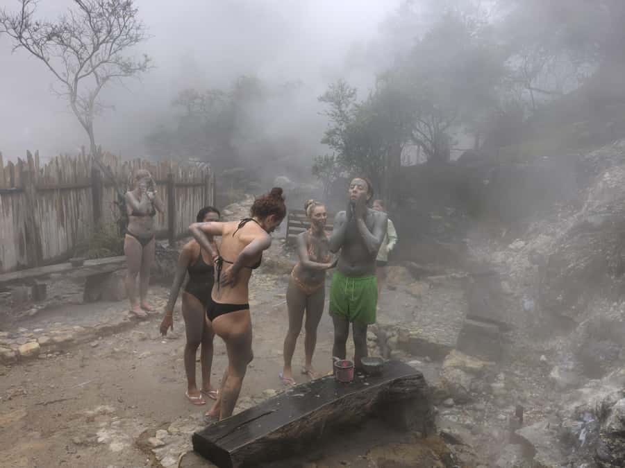 Bandung: White Crater, Scenic Tea Plantations & Hot Spring - Hot springs, mud baths, and a proper finish