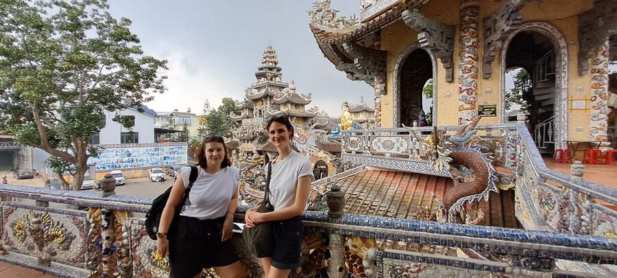 Dalat Winery and Tea tour - Linh Phuoc Pagoda and its recycled terracotta detail