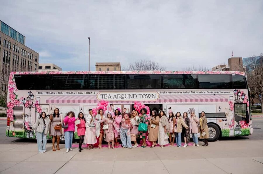 Dallas: Tea Around Town Bus Tour with Treats - Boarding near Main Street