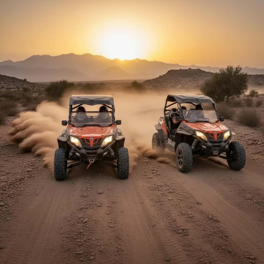 From Agadir/Taghazout: Buggy Safari Adventure & Moroccan Tea - Two hours across stony ground