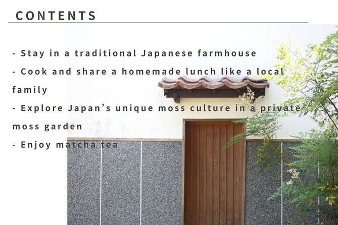Home Experience: Tea Ceremony & Moss Garden Walk(Day trip) - Cooking lunch together in the countryside