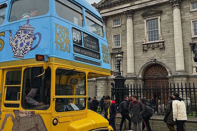 Irish Afternoon Tea on 1960s Vintage Bus in Dublin - Trinity College and the city center