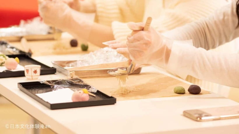 Kyoto: Japanese Traditional Sweets Making and Tea Ceremony - Coloring and shaping Kyoto nerikiri