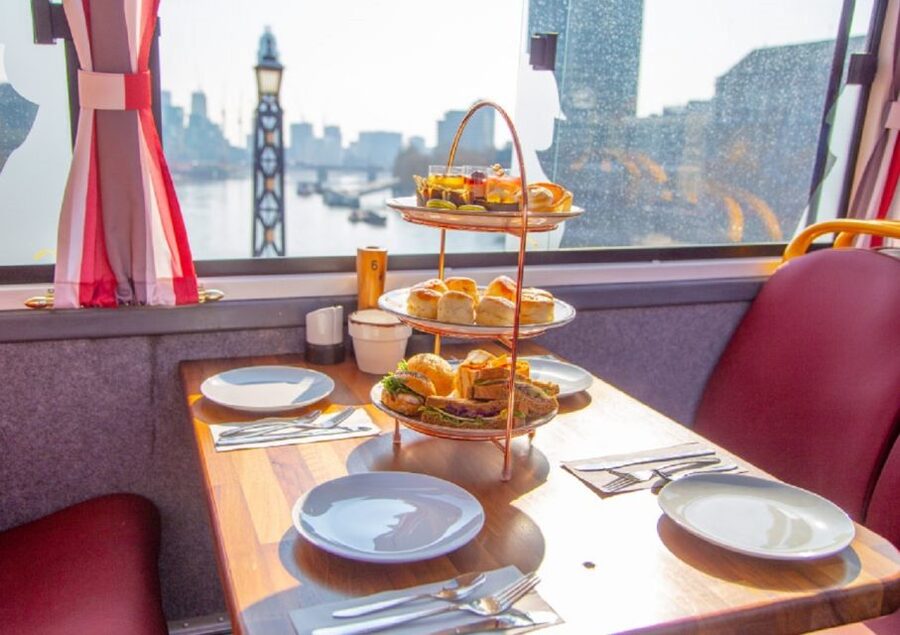 London: Afternoon Tea Bus with a Glass of Prosecco - Tea, Prosecco, and the little extras