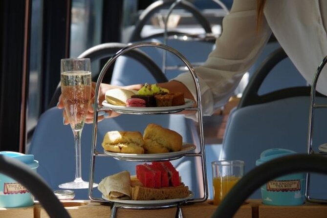 London Afternoon Tea Bus with Panoramic Tour - The food: a pleasant tea spread with some uneven details