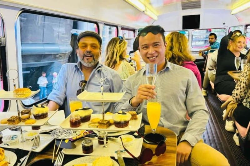 London: "Here We Go Again" Afternoon Tea Bus - Big Ben, the London Eye, and the Shard From Your Table