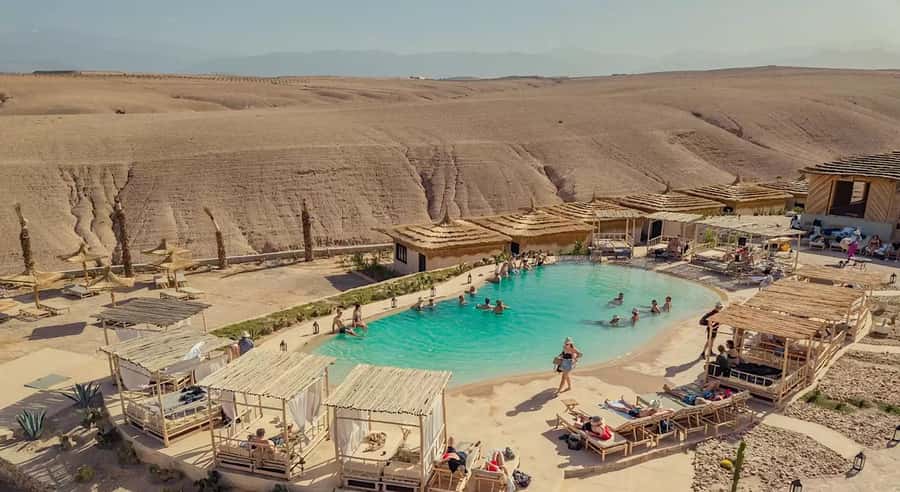 Marrakech: Agafay Desert Quad Bike, with Pool swim Lunch Tea - The cooperative visit and Moroccan crafts
