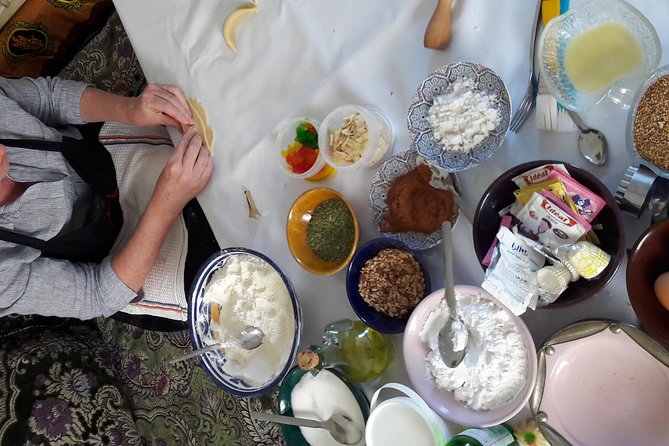 Moroccan Hands on traditional pastries & Tea class in Marrakech - Warm pastries and a box for the journey home