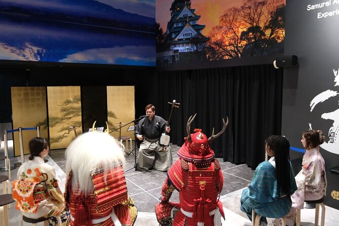 Premium Kimono Dressing, Tea Ceremony, Calligraphy, Samurai show - Traditional music and samurai sword action