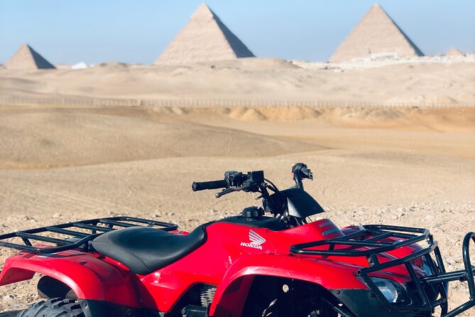 Quad Bike ATV Tours in Desert of Giza Pyramids with Egyptian Tea - Riding Toward the Pyramids on Four Wheels