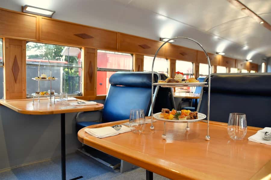 Sunshine Coast:Silver Bullet High Tea at Mary Valley Rattler - Boarding the Silver Bullet at Gympie Historic Station