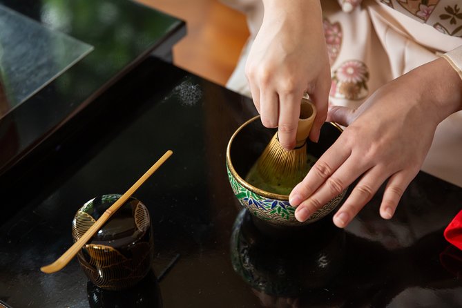 Tea ceremony experience with simple kimono in Okinawa - Learning the tools, cloth, and matcha