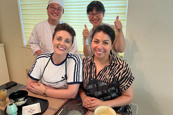 Tokyo Small-Group Ramen, Gyoza & Matcha Class with a Pro Chef - Folding gyoza and eating the finished dinner