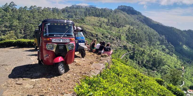 Tuk-Tuk Safari Liptons seat,Tea Fields Hike,TeaFactory Tour - Reaching Lipton Seat and its seven-district view