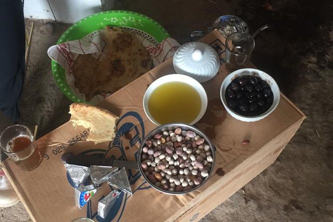 Visit the Oasis & Tea at the basket maker. - A possible glimpse of stonework for olive oil mills