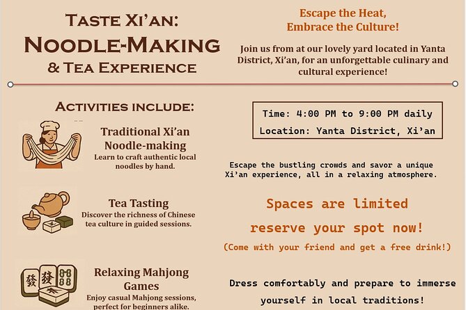 Xi'an Noodle Making and Tea Tasting Experience - Why Biangbiang noodles make a good Xi’an lesson